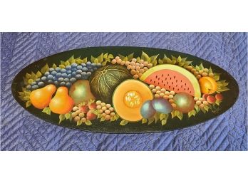 Hand Painted Fruit On A Board To Hang