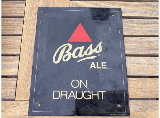 Bass Ale Porcelain Metal Sign Made In England Good Overall Condition