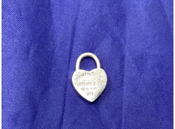 Tiffany & Co Sterling Silver Heart Lock Pendant #2 Needs To Be Polished 4.83 G
