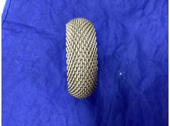 Tiffany Styled Sterling Silver Mesh Bangle Bracelet Heavy Good Overall Condition 4.03 OzT Acid Tested