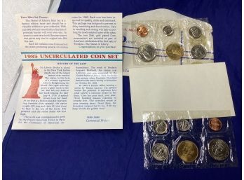 1985 Commemorative U.S. Mint Set Denver And Philadelphia Coin Set
