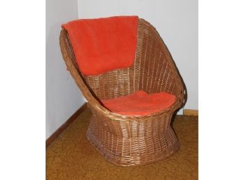 Mid Century Modern Wicker Small Chair
