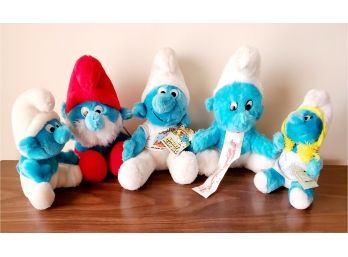 Vintage Late 70s Early 80s Wallace Berrie SMURF Plush Collectibles