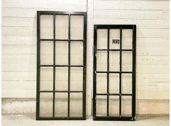 A Pair Of Wood 12 Lite Windows