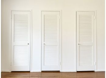 A Trio Of Wood Louvered Doors BR #3