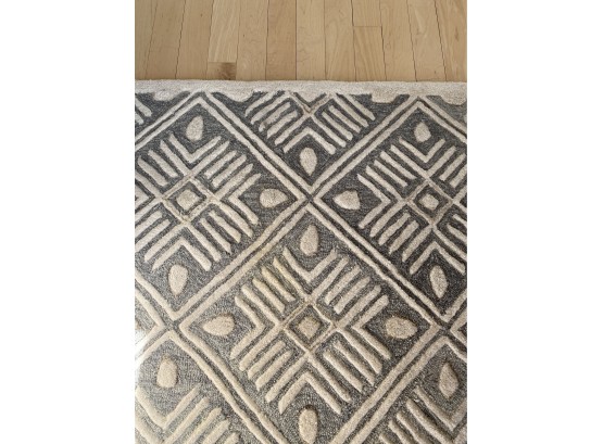 Safavieh 8 X 10 Wool Carpet In Patterned Grey  Ivory