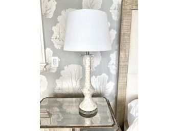 PAIR Coastal Faux Shell & Glass Table Lamps