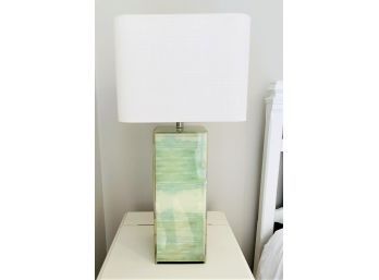 John-Richard Sea Green Glass Coastal Style Acrylic Lamp