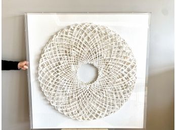 Rice Paper Circular Form In Acrylic Box Frame