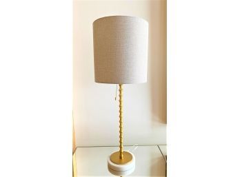 Pair Lillian August Buffet Lamps In Gold On Alabaster Style Base
