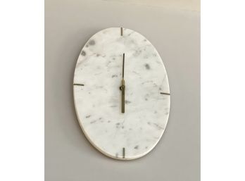 West Elm Marble Style Oval Wall Clock