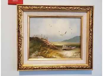 Signed Landscape Oil Painting By Engel