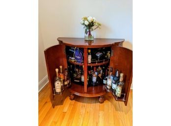 Fabulous Bombay CABINET BAR Solid Cherry Wood With Brass Accents