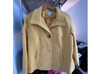 Laura Ashley Butterscotch P Jacket - Size M - Soft Fleecy - Preowned In Good Condition