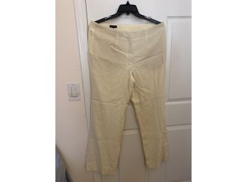 Escada Off White Wool Slacks Size 44 - Preowned In Good Condition