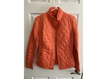 Merona Ladies Orange Quilted Jacket - S/p - Preowned In Good Condition