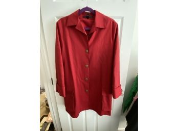 Linda Allard For Ellen Tracy - Size 6 - Fully Lined Cotton Coat