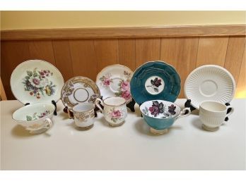 Group Of Vintage Cups & Saucers Of Various Makers