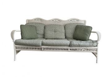 White Concordia Rattan Sofa By Woodward Furniture