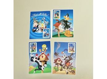 Group Of 4 Looney Toons Collector Stamps