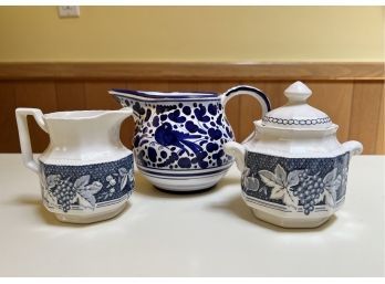 Group Of 3 Including Ironstone And Deruta Made In Italy And England
