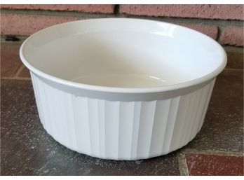Large French White Corning Ware Casserole Dish  9' X 3 1/2'