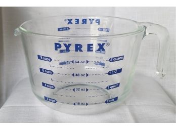 Vintage Pyrex Measuring & Mixing Bowl With Blue Lettering