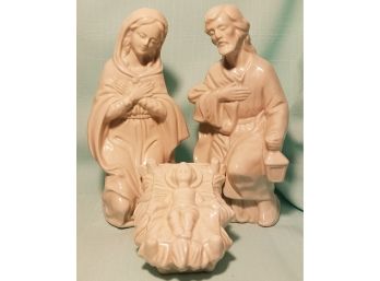Vintage Mary, Jospeh, & Baby Jesus Ceramic Figurine Set