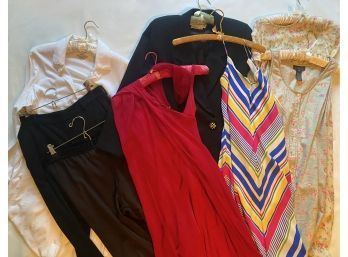 Vintage Small Dresses, Jackets & Pants By Oleg Cassini & Lauren Ralph Lauren & Renata Gown