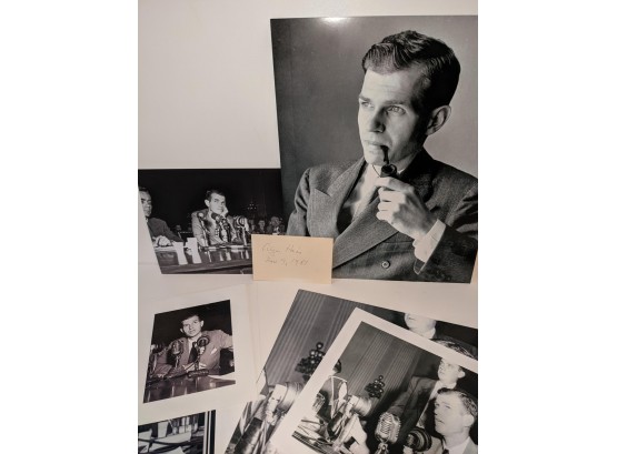 Alger Hiss Signature Card And Assorted Photos & 4 Books (8)