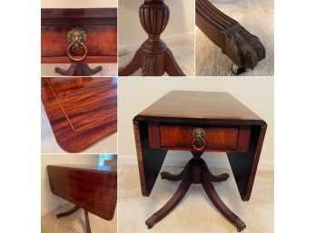 STUNNING Antique Draw Leaf Table With Breathtaking Finish & Dovetail Joinery