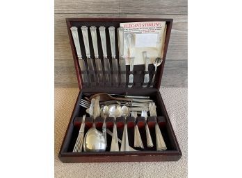 Sterling Silver & Misc In A Pacific Silver Cloth Case - I.S Company Sterling, 1847 Rogers Bros, And More