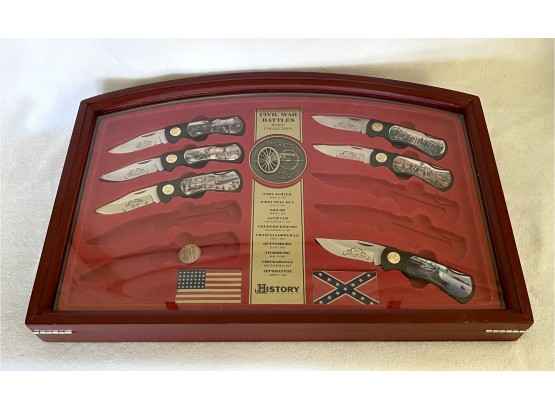 Lot Of Six Commemorative Civil War Battles Knife Collection