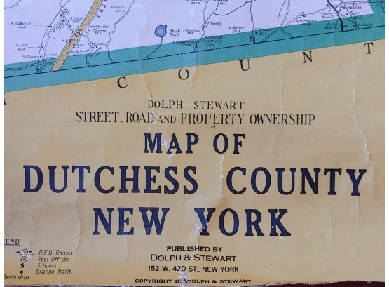 Antique Dolph-Stewart Map Of Dutchess County, New York