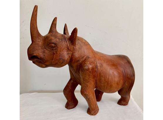 Carved Wooden Rhinocerous