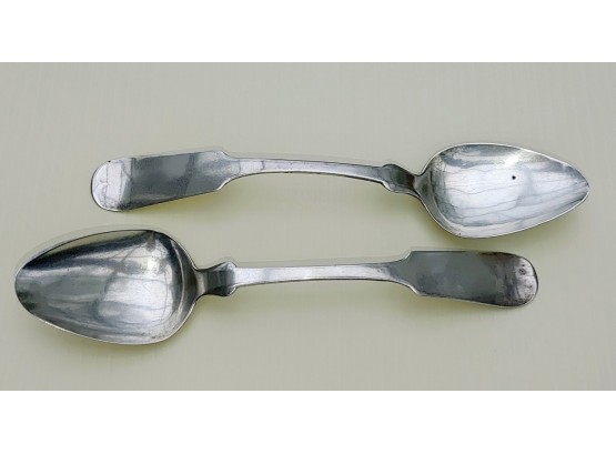 Antique Philo B. Gilbert Silver Spoons (2)