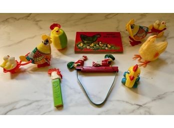 Chicken Toy Lot - Including Pez, Hong Kong (7)