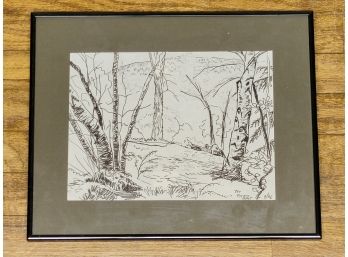 Ann Linden, The Picnic Spot - 9/86, Ink On Paper, Unsigned