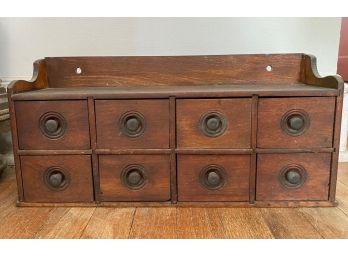 Antique Eight Drawer Wooden Spice Cabinet