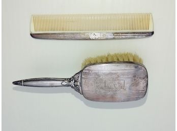 Sterling Silver Baby's Brush And Comb Set