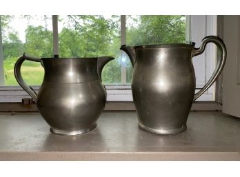 Two Pewter Pitchers - Plymouth And Steiff