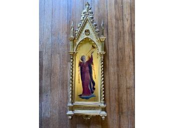 Fra Angelico Icon Painted On Wood And Elaborately Framed