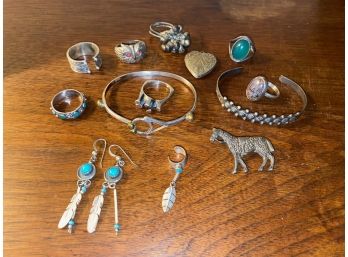 Jewelry Lot Including Sterling Silver (12)