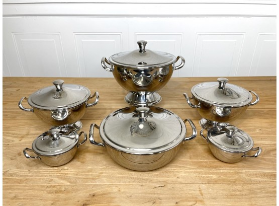 Nice Lot Of Piazza Stainless Professional Cookware And Serveware