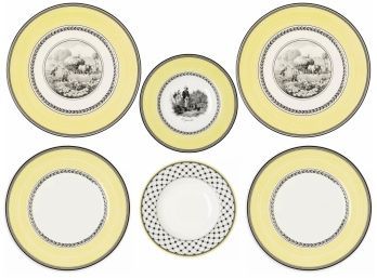 Villeroy & Boch Audun Assorted Buffet Plates, Dinner Plates And Soup Bowls - 6 Pieces