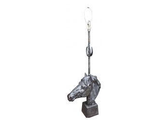 Artisan Cast Iron Horse Head Floor Lamp