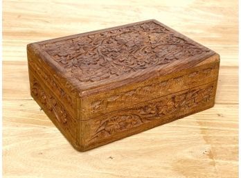 Carved Wooden Keepsake / Treasure Box