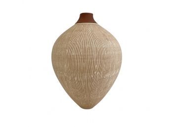 Textured Stoneware Pot / Vase