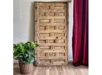 Fabulous Rustic Antique Salvaged Door And Frame, Imported From Spain