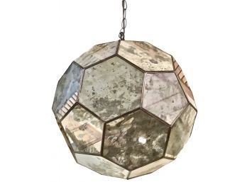 Worlds Away Knox Mirror Faceted Ball Pendant - Large